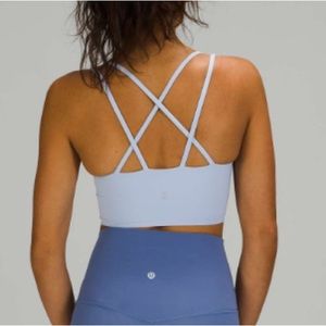 Lululemon Like a Cloud Bra Long Line in Blue Linen